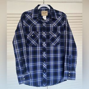 Wrangler Pearl Snap Long Sleeve M Vintage